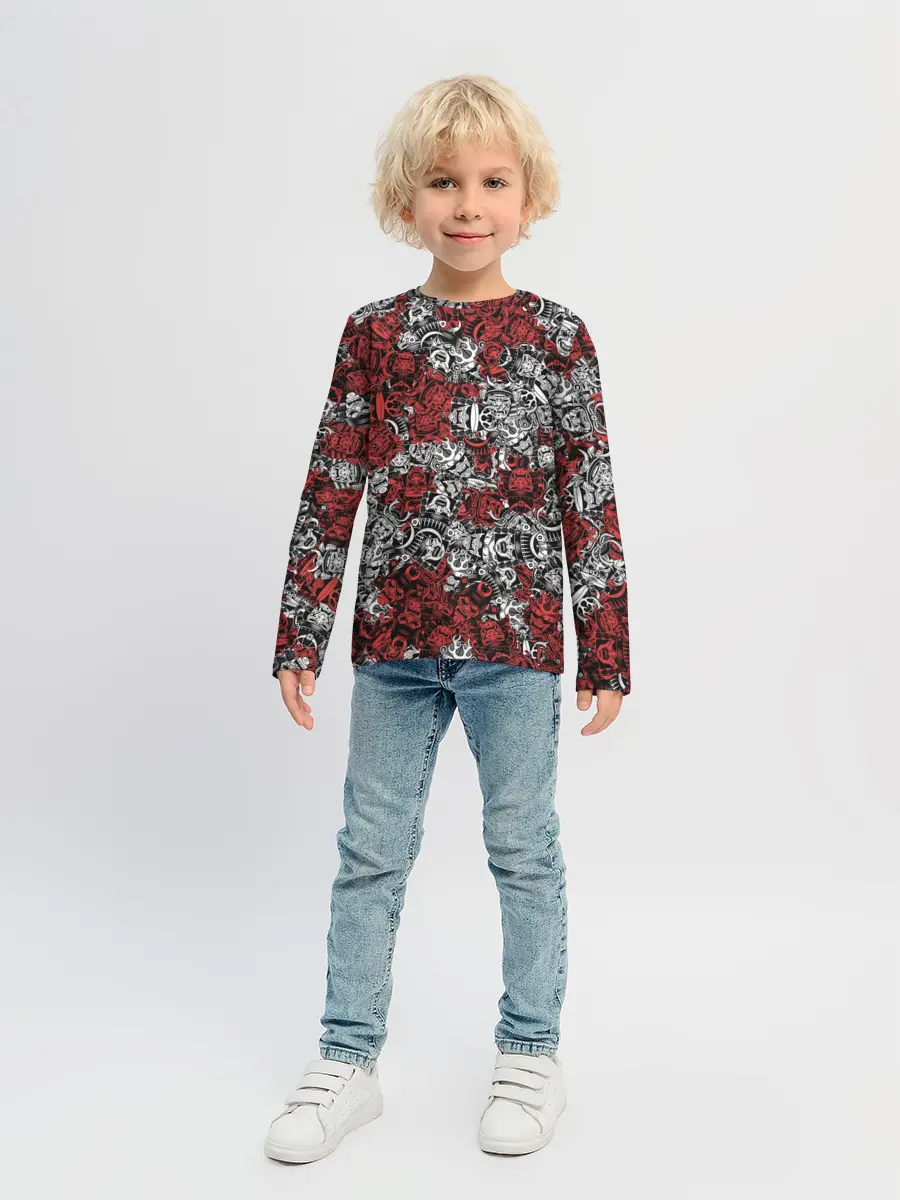 Детский лонгслив / Красные и Белые самураи