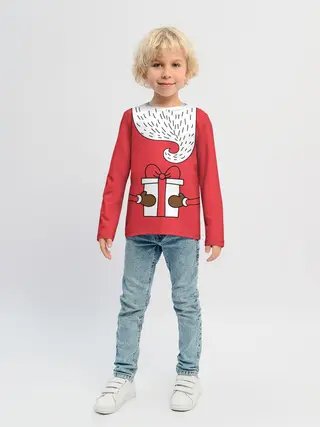 Детский лонгслив / Дед мороз