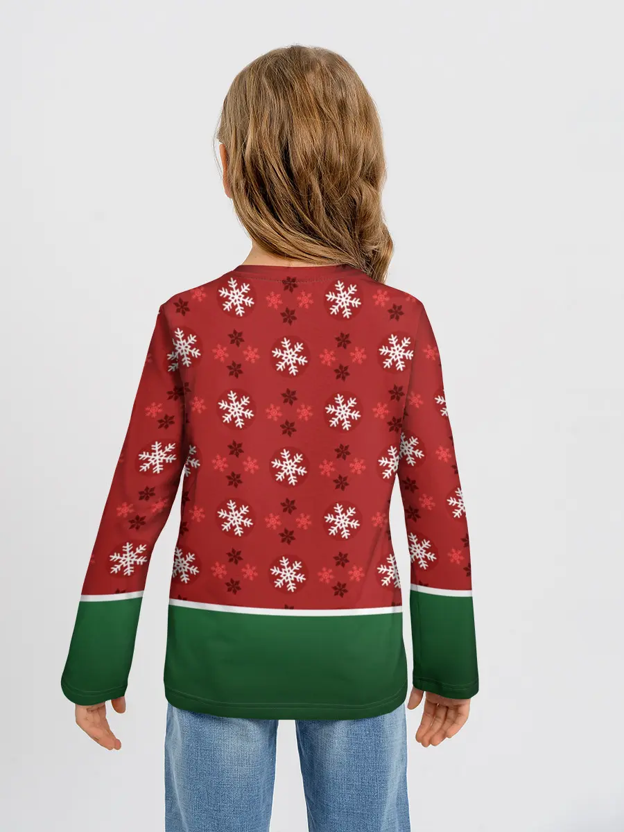 Детский лонгслив / Пингвин. Новый год