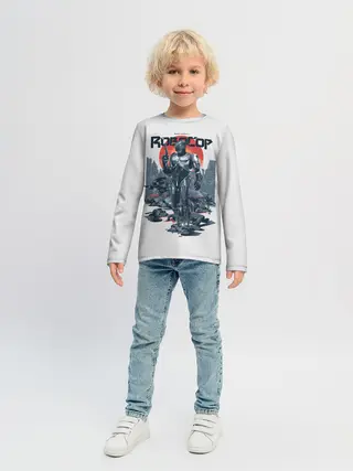 Детский лонгслив / Робот полицейский