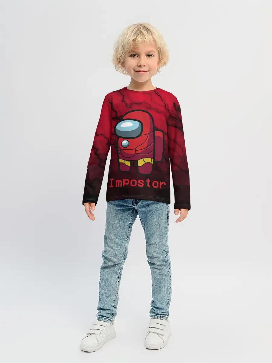 Детский лонгслив / Among Us Game.