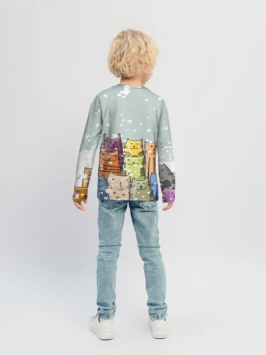 Детский лонгслив / Котики