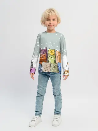 Детский лонгслив / Котики