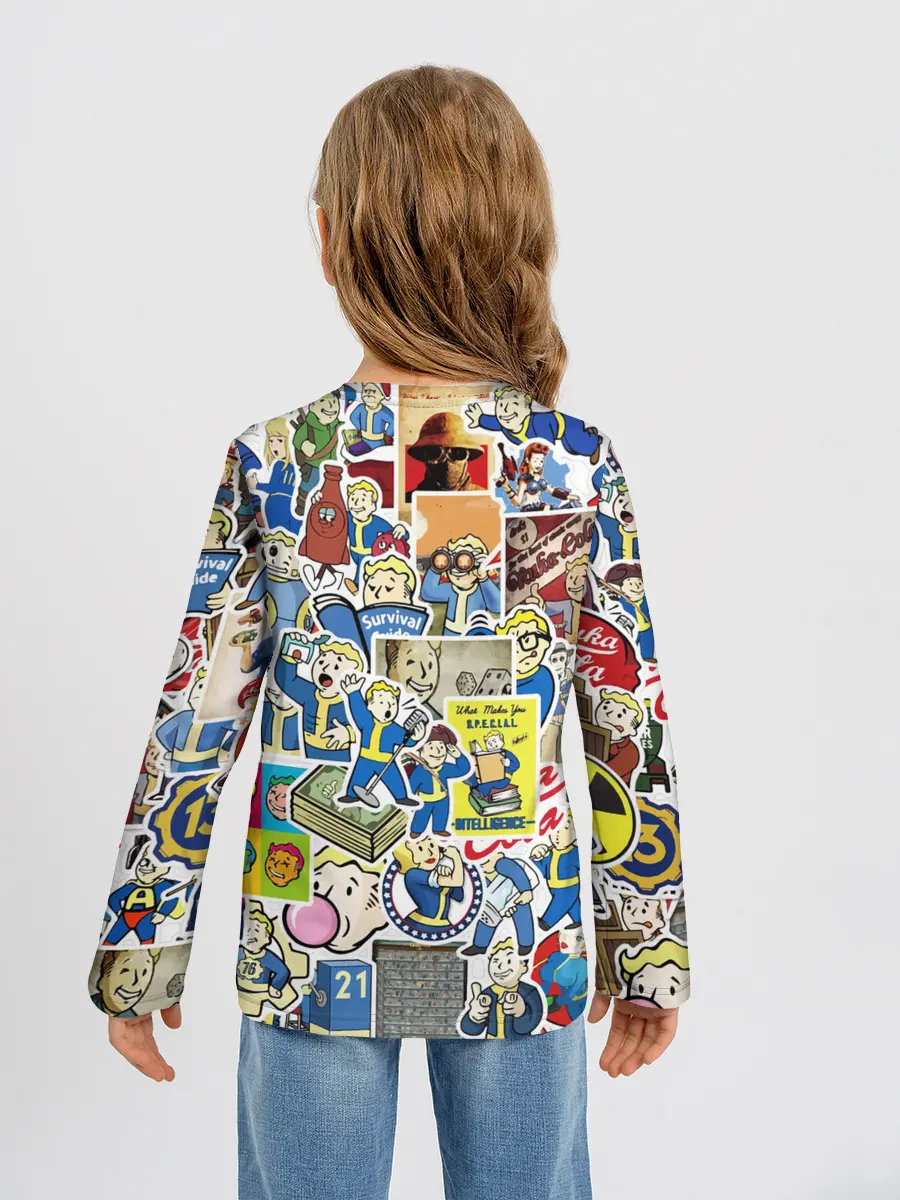 Детский лонгслив / FALLOUT STICKER BOMBING