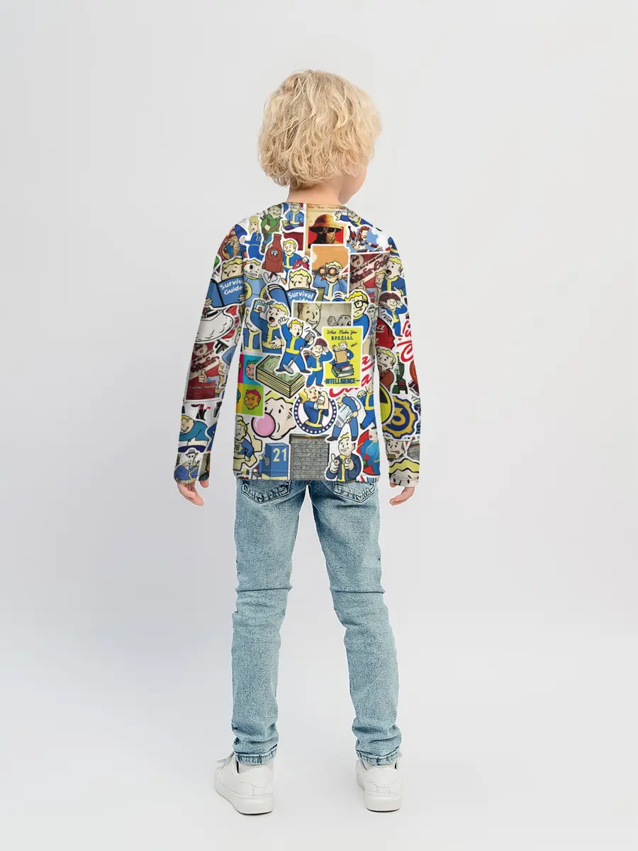 Детский лонгслив / FALLOUT STICKER BOMBING