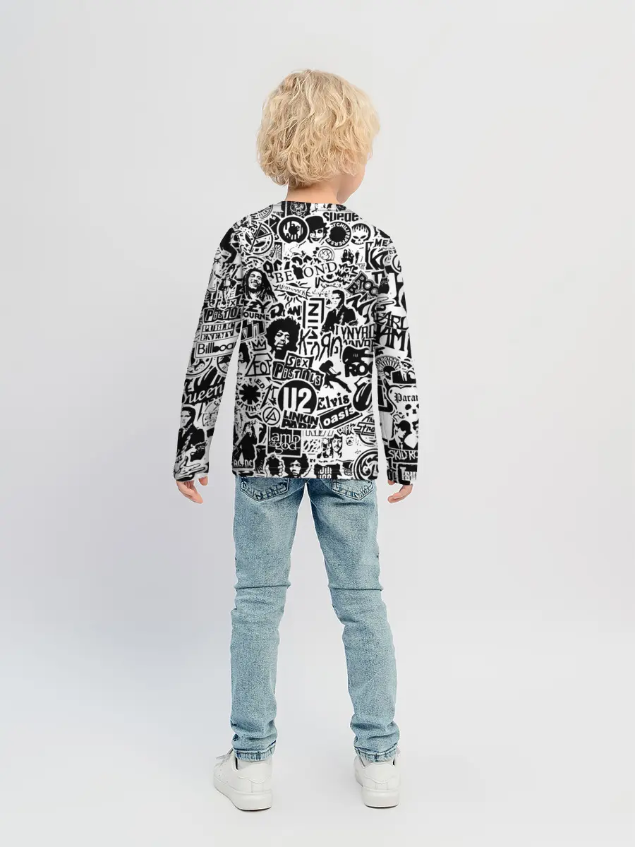 Детский лонгслив / Rock Band Logos