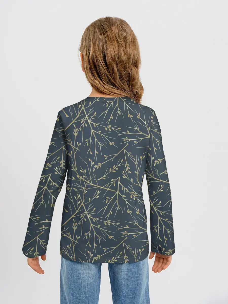 Детский лонгслив / Веточки