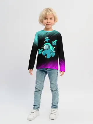 Детский лонгслив / AMONG US - Crewmate With Mini