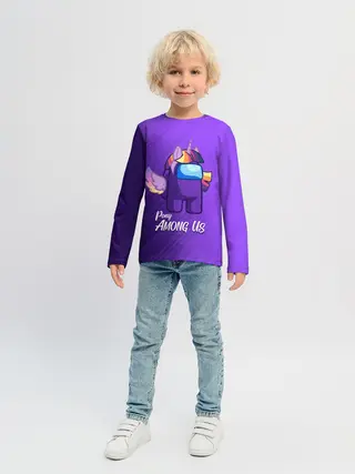 Детский лонгслив / AMONG US - ЕДИНОРОГ