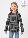 Детский лонгслив / 3D Бандана v.black