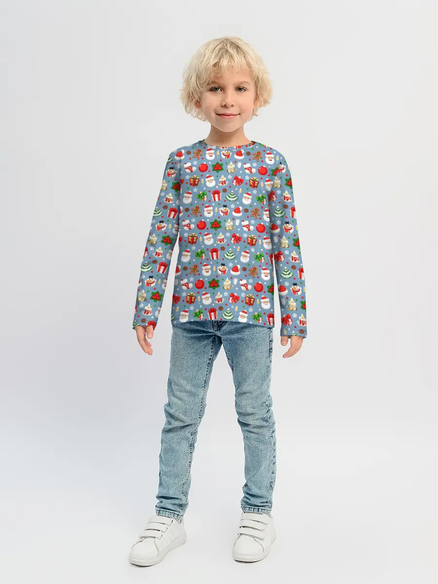 Детский лонгслив / Новый Год