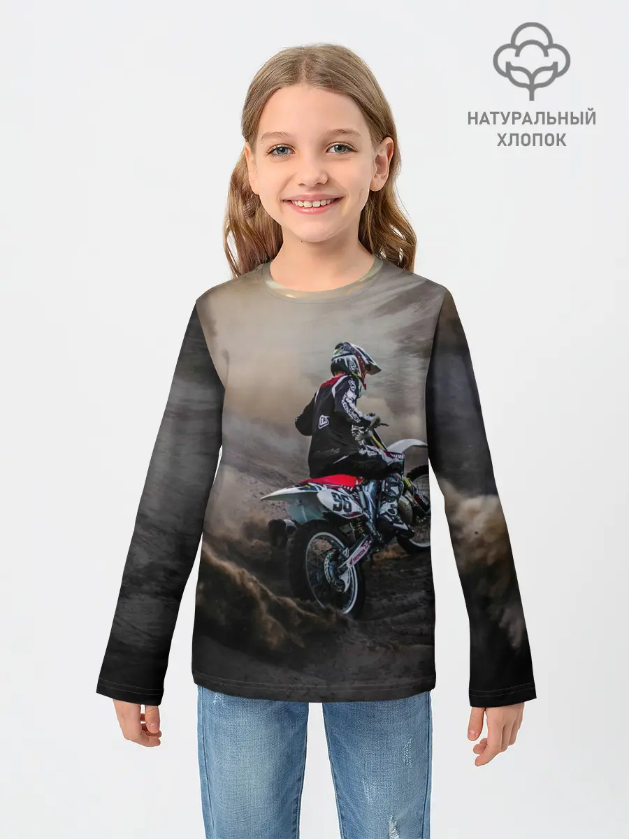 Детский лонгслив / Душа питбайкера