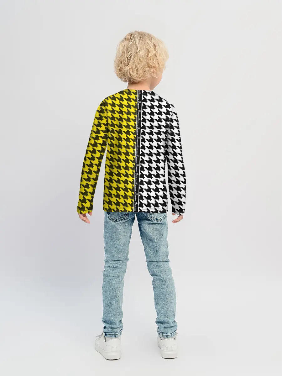 Детский лонгслив / гусиные лапки 3D