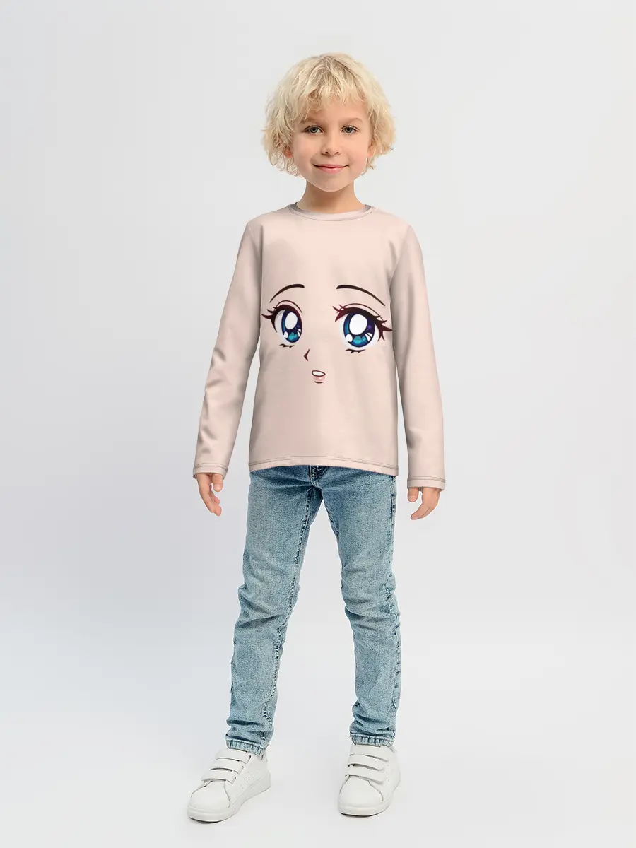 Детский лонгслив / Surprised anime face