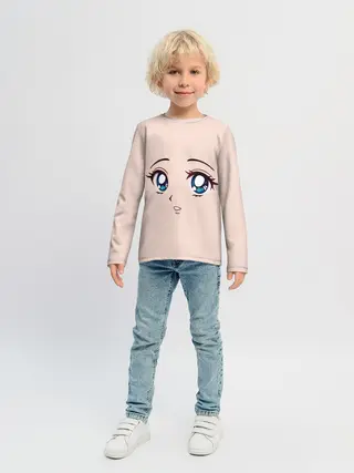 Детский лонгслив / Surprised anime face