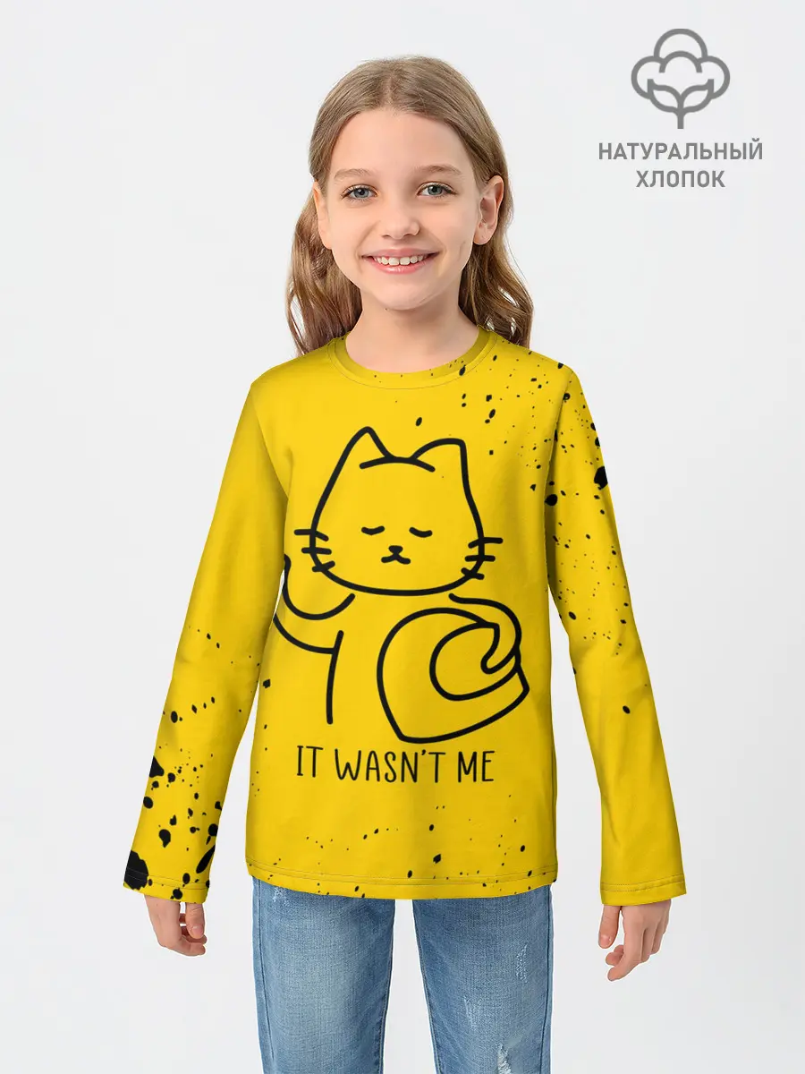 Детский лонгслив / AMONG US - КОТИК