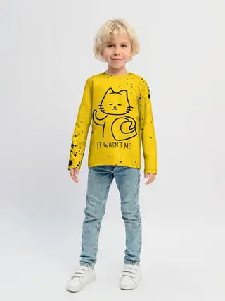 Детский лонгслив / AMONG US - КОТИК