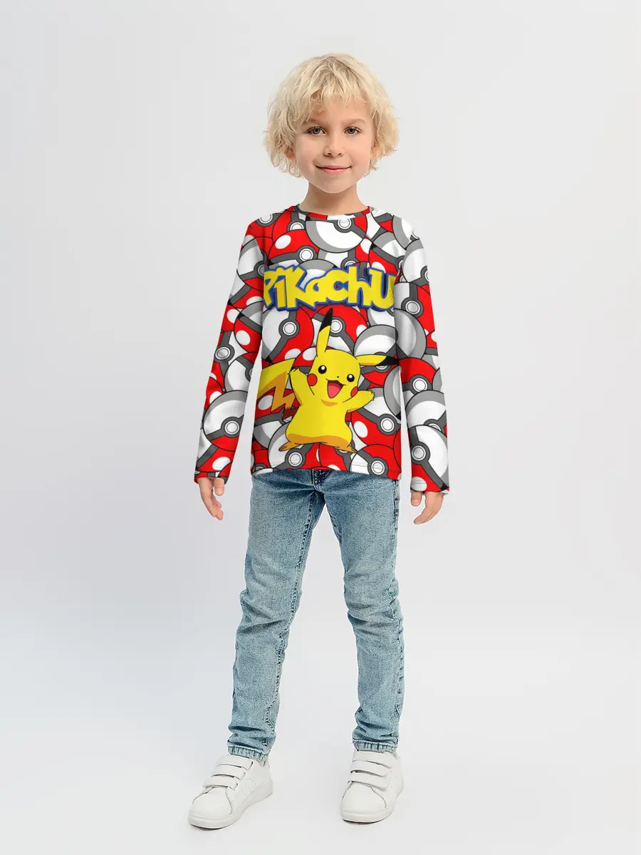 Детский лонгслив / ПИКАЧУ