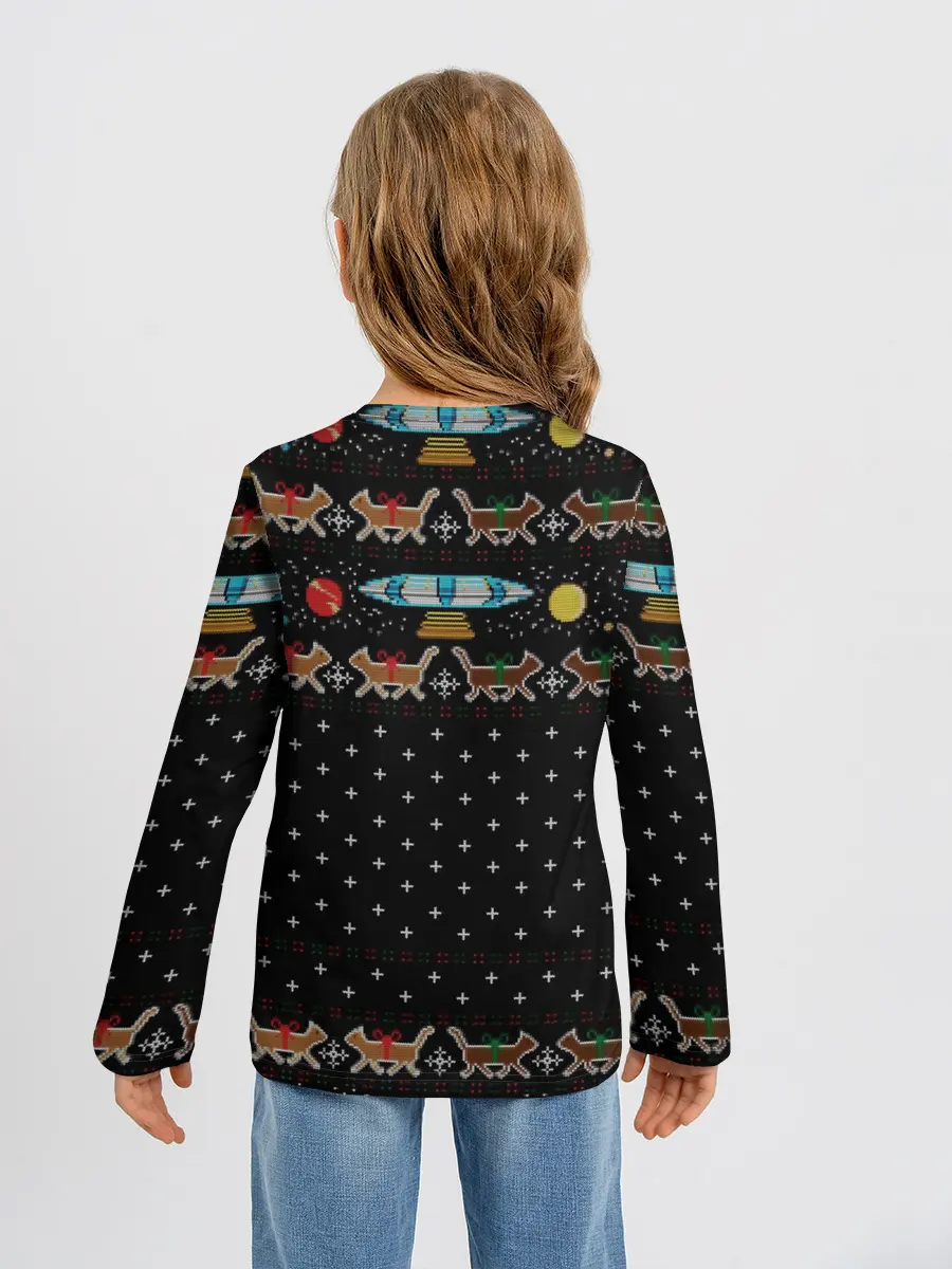 Детский лонгслив / Wishing you a meowy catmas