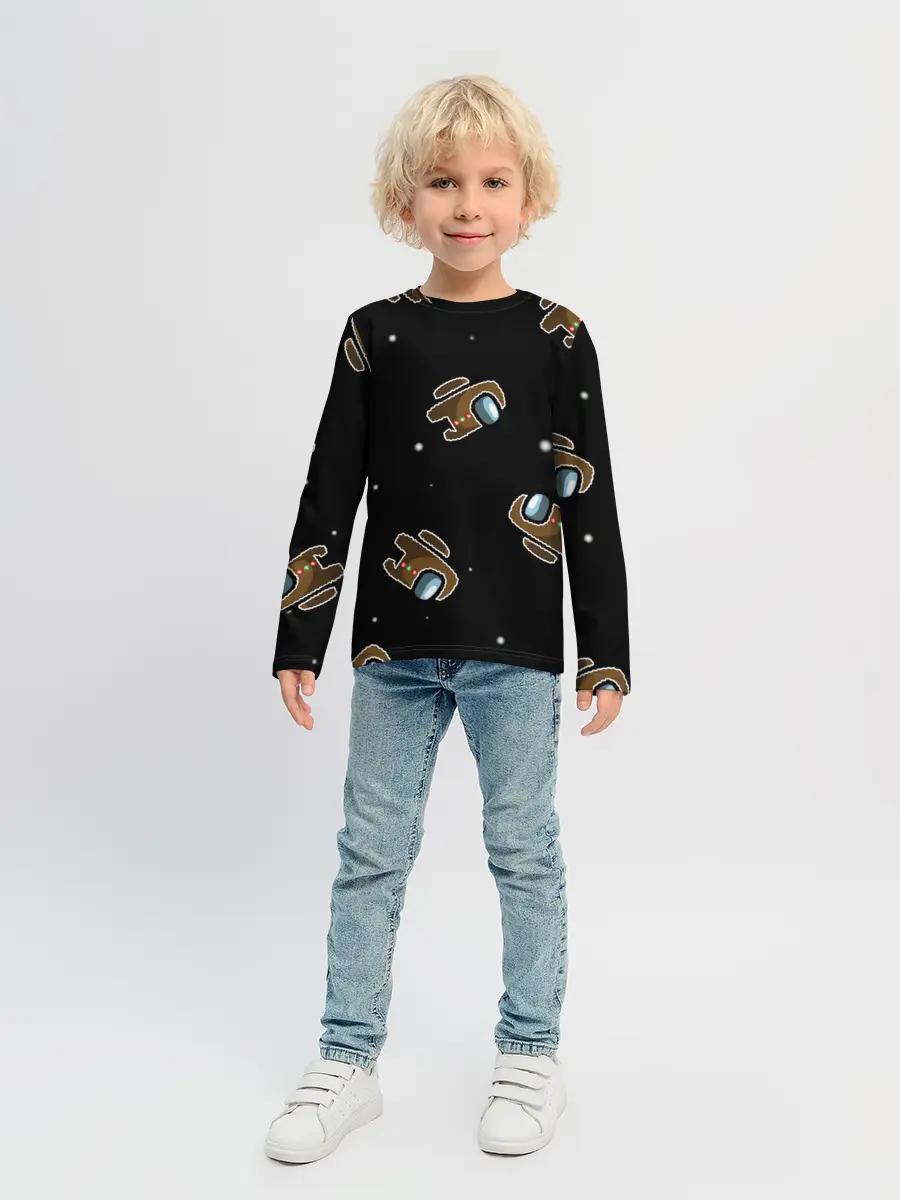 Детский лонгслив / пряник among us