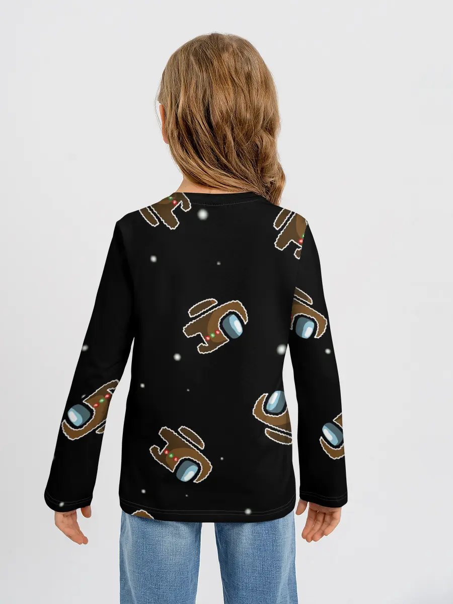 Детский лонгслив / пряник among us