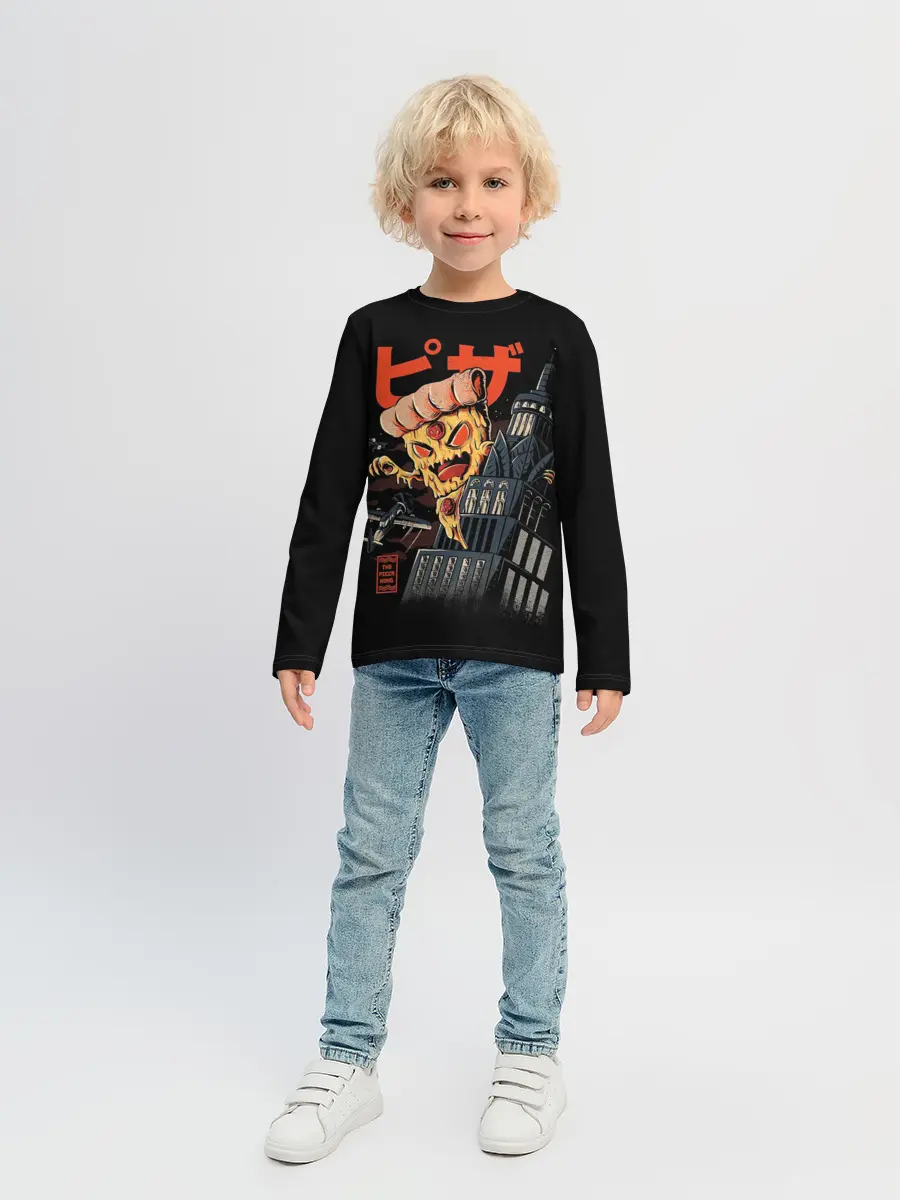 Детский лонгслив / Pizza Kong