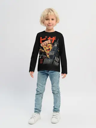 Детский лонгслив / Pizza Kong