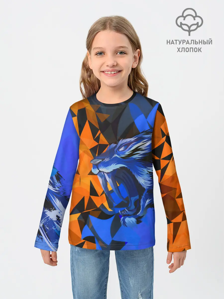 Детский лонгслив / Тигр