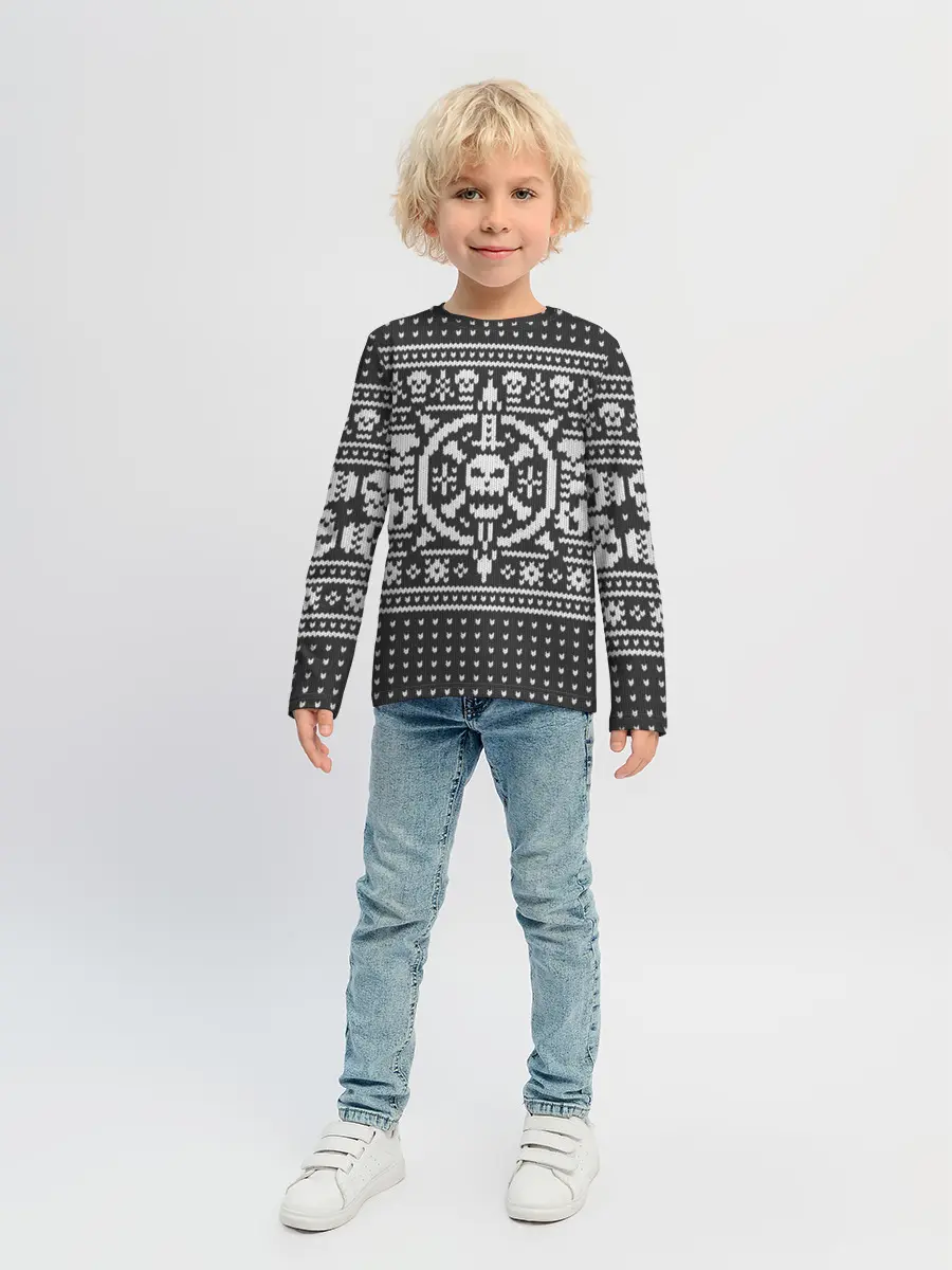 Детский лонгслив / Свитер с черепами