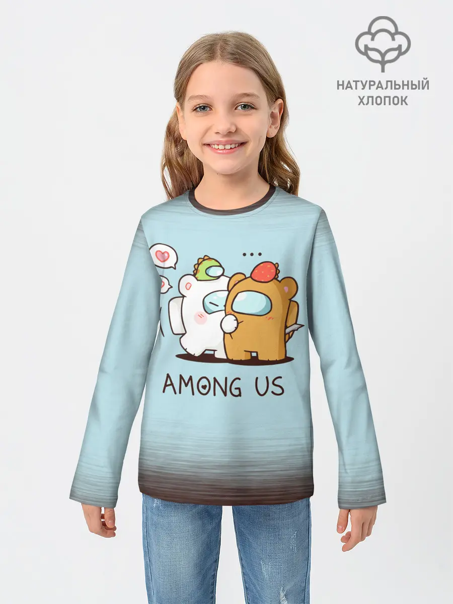 Детский лонгслив / AMONG US - LOVE