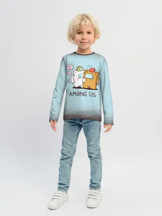 Детский лонгслив / AMONG US - LOVE