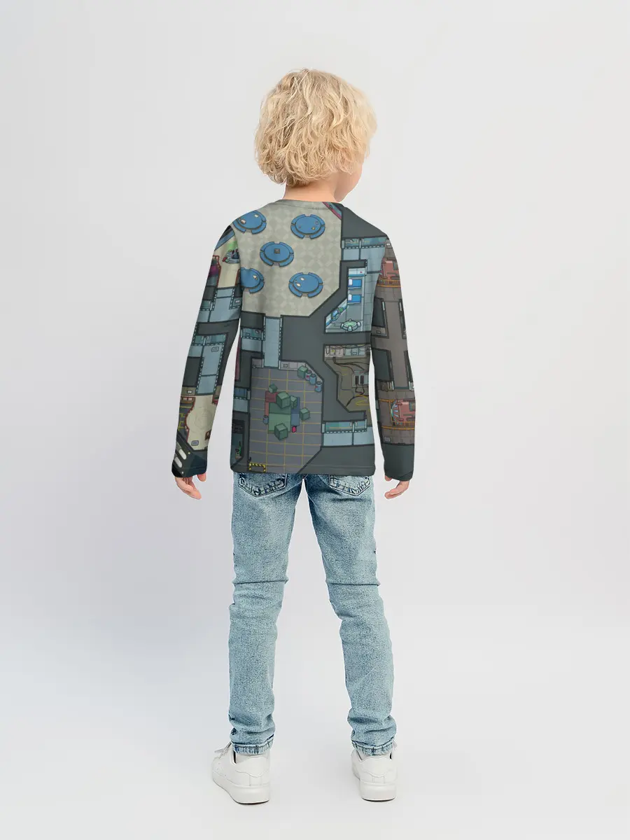 Детский лонгслив / AMONG US - КАРТА