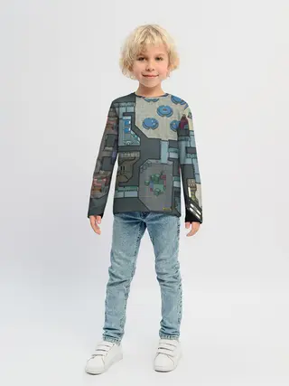 Детский лонгслив / AMONG US - КАРТА