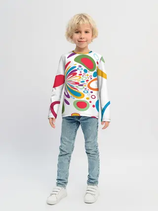 Детский лонгслив / Яркие краски