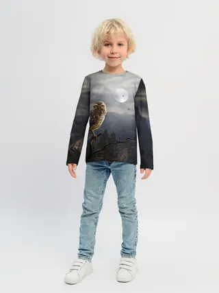 Детский лонгслив / Сова