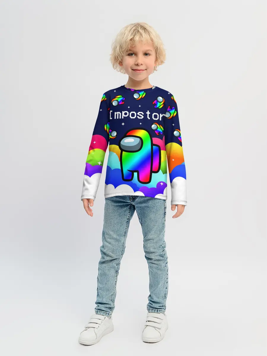 Детский лонгслив / РАДУЖНЫЙ IMPOSTOR