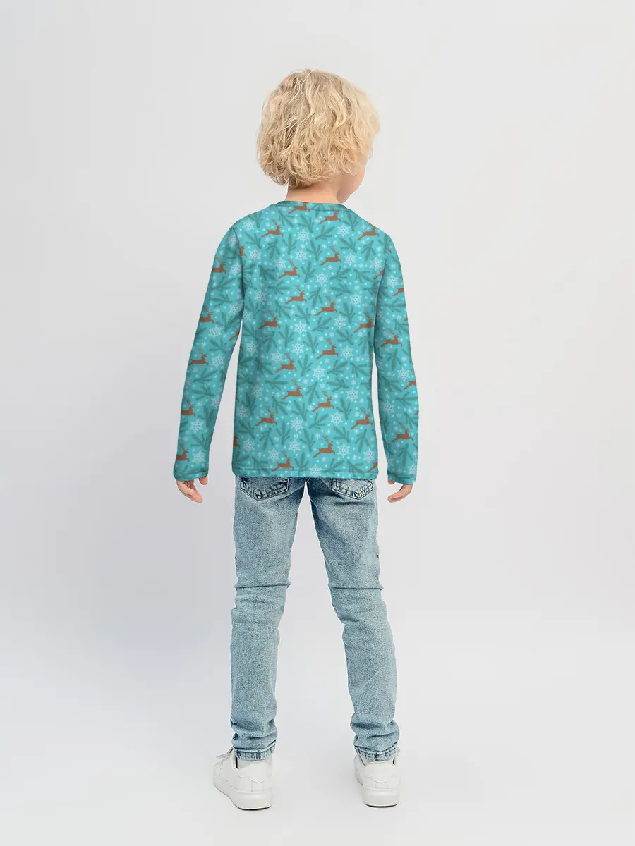 Детский лонгслив / Новогодние Олени