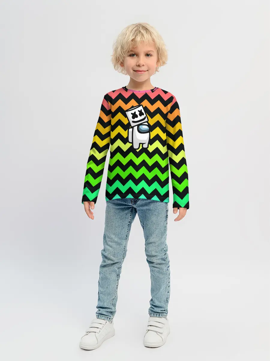 Детский лонгслив / Among Us Marshmello