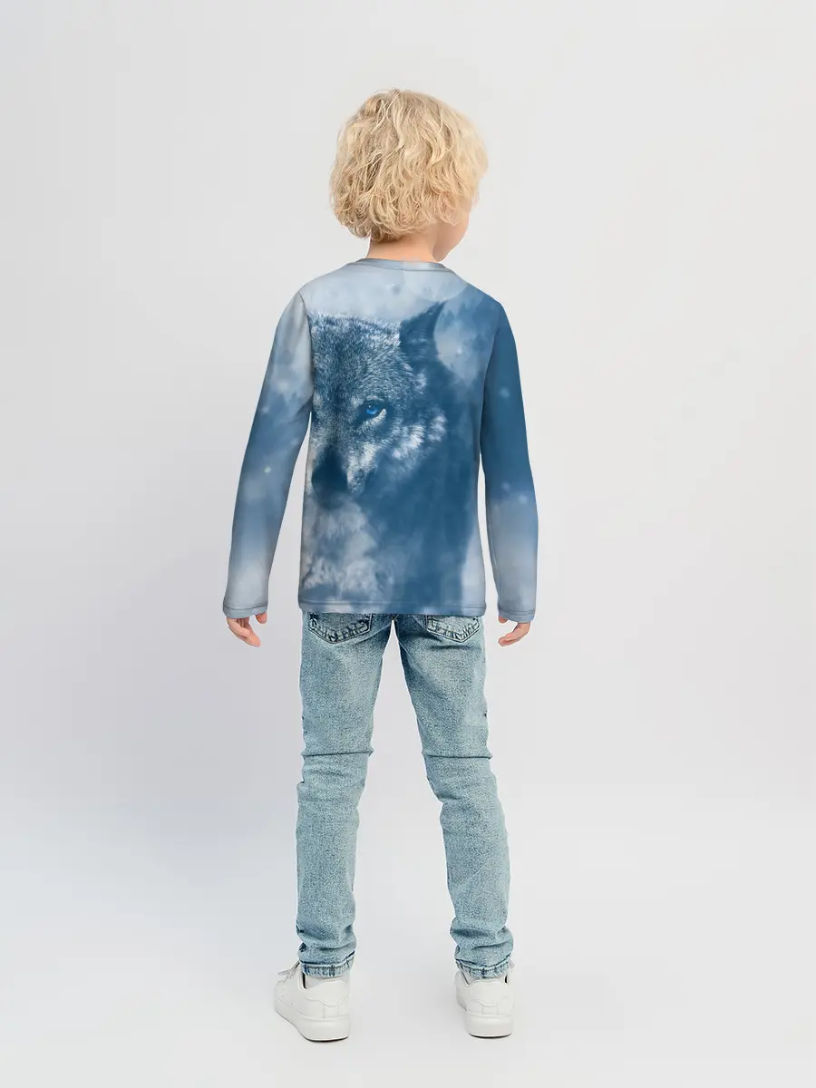 Детский лонгслив / Красивый волк