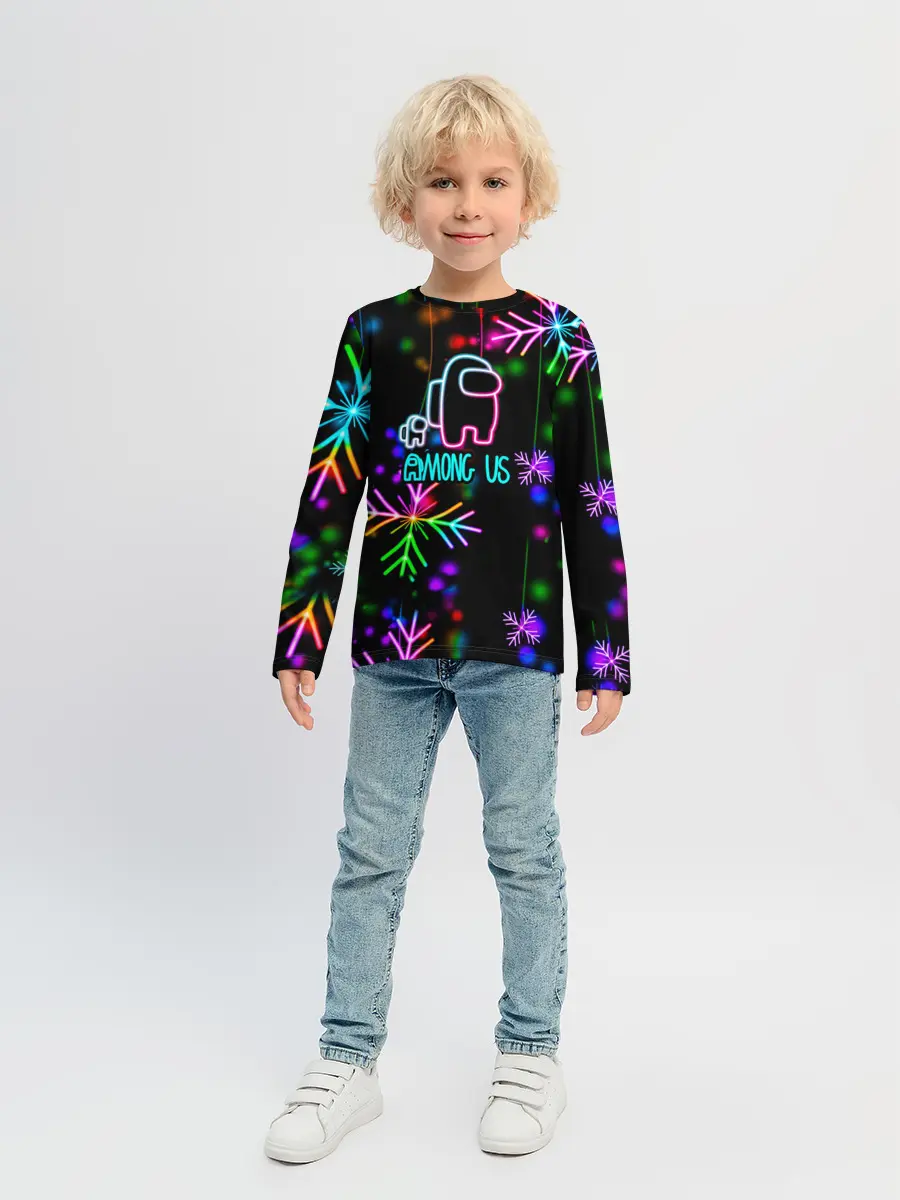 Детский лонгслив / Among Us New Year