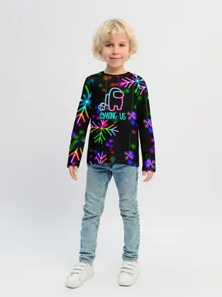 Детский лонгслив / Among Us New Year