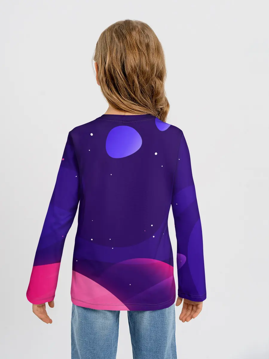 Детский лонгслив / AMONG US - RAINBOW SPACE