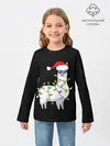 Детский лонгслив / Рождественская Лама