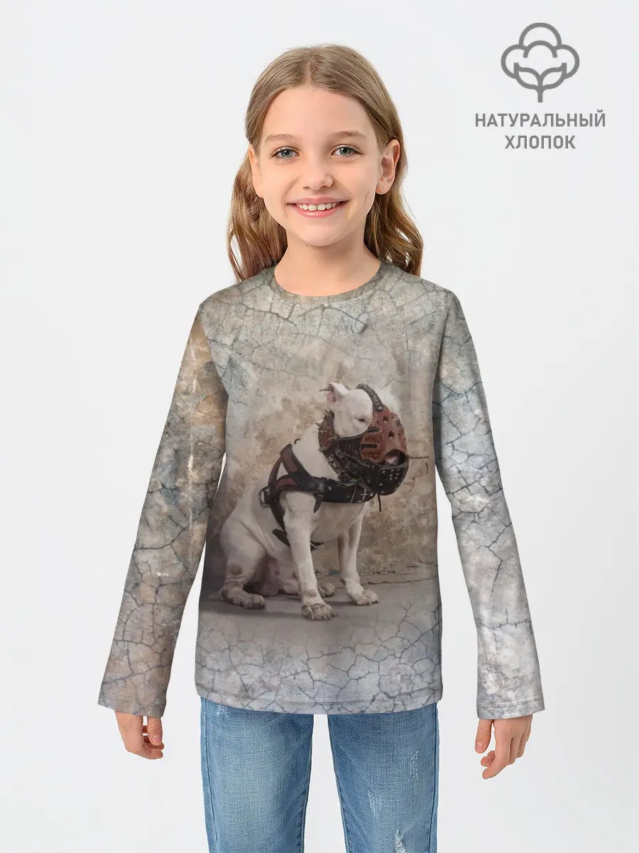 Детский лонгслив / Бойцовый бультерьер