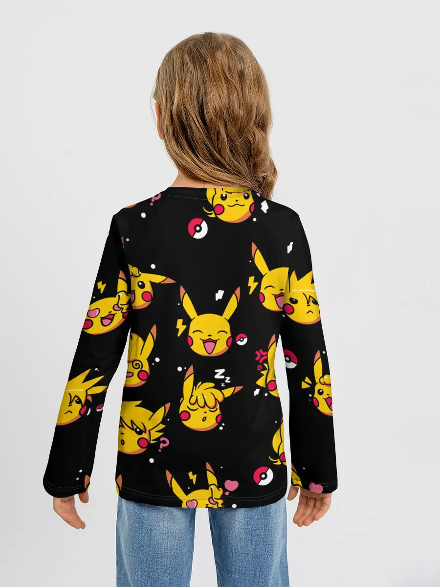 Детский лонгслив / Пикачу Эмоции