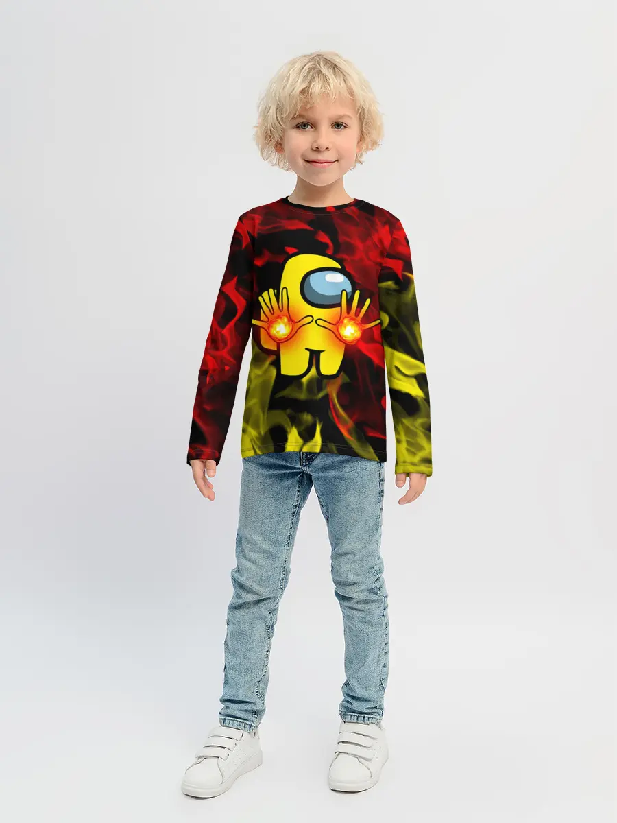 Детский лонгслив / Маг огня Among us