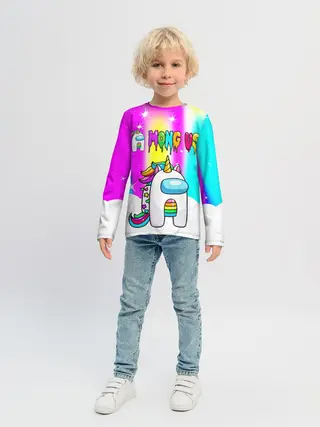 Детский лонгслив / AMONG US UNICORN