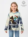Детский лонгслив / Зимний Майнкрафт