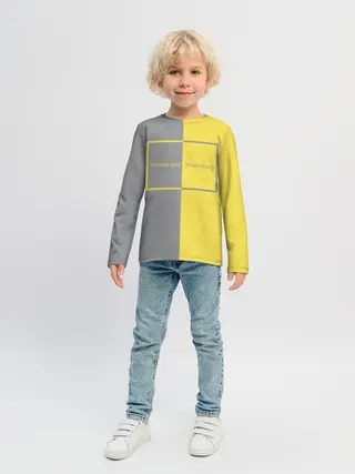 Детский лонгслив / Ultimate Grey X Illuminating