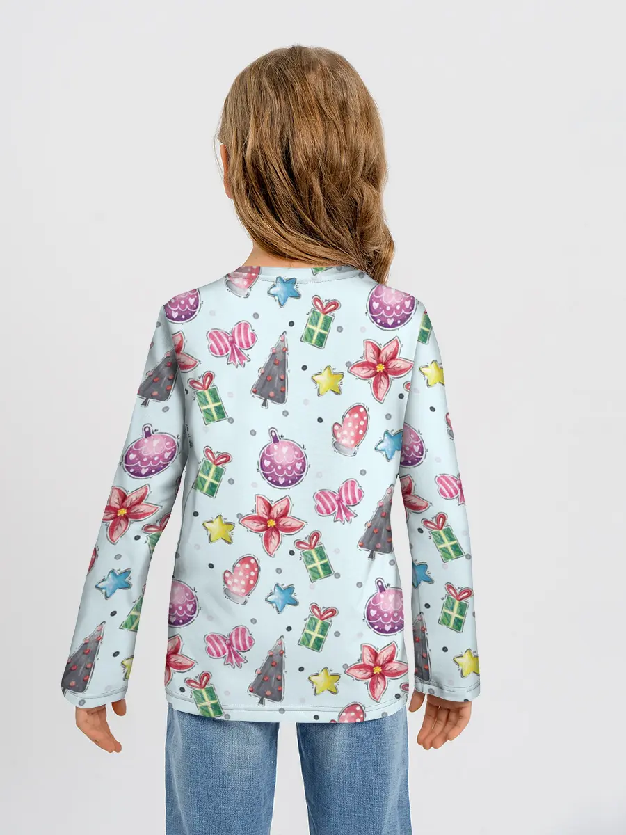 Детский лонгслив / новогодние игрушки